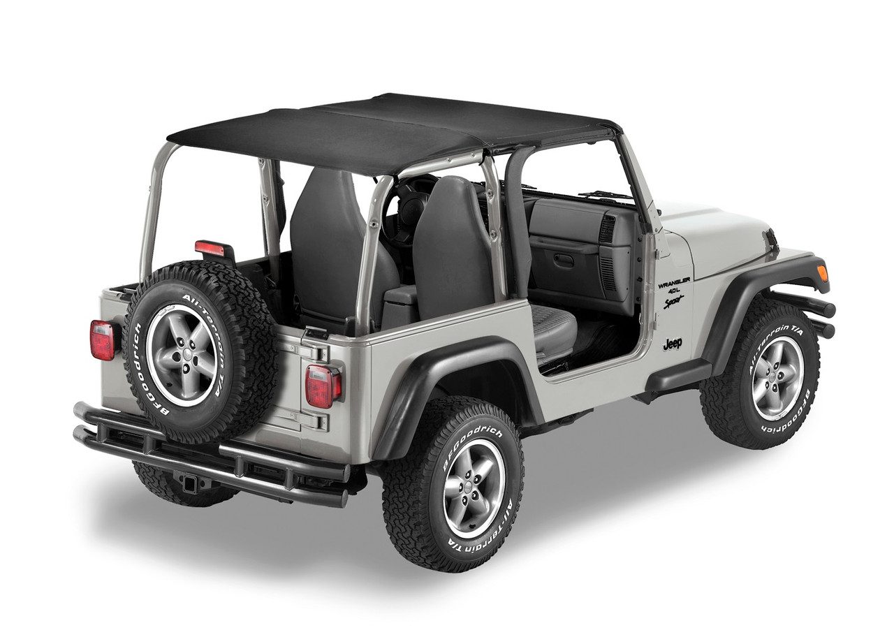 Header Extended Safari Style Bikini Top Jeep 200306 Wrangler TJ; Exc