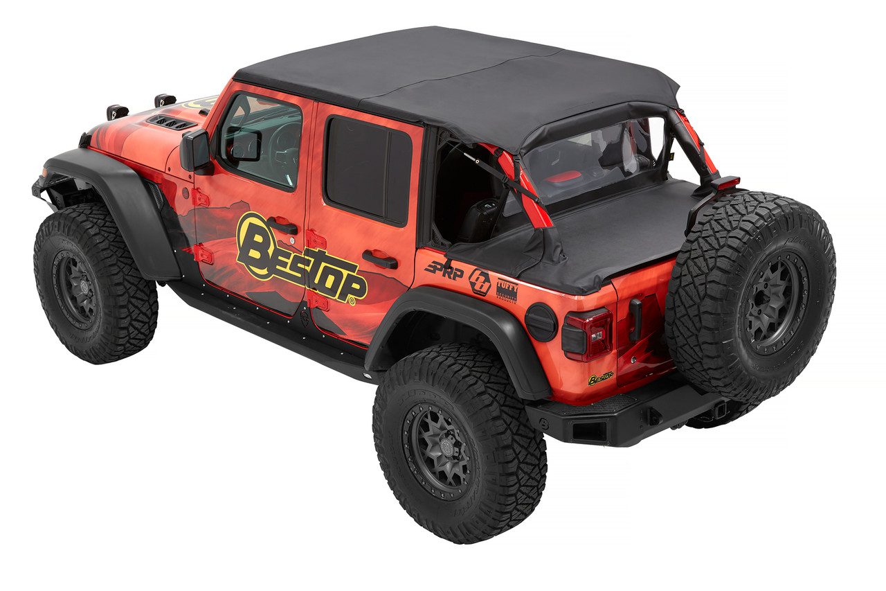 Header Extended Safari Cable Style Bikini® Top Jeep 2018-2022 Wrangler JL; Requires soft top door surrounds - Bestop | Leading Supplier of Jeep Tops & Accessories Header Extended Safari Cable Style Bikini® Top Jeep 2018-2022 Wrangler JL; Requires soft top door surrounds - Bestop | Leading Supplier of Jeep Tops & Accessories