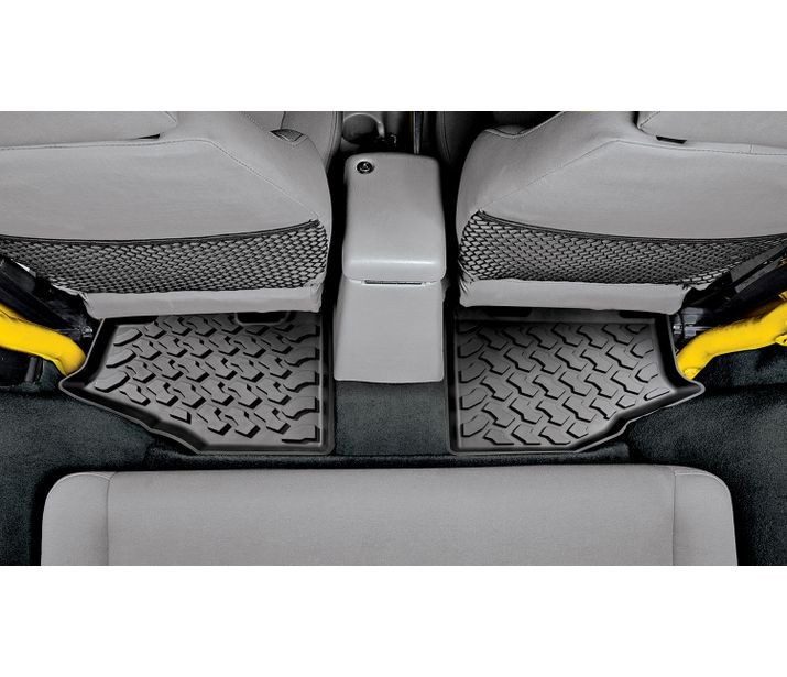 ダブル／ミストブルー Floor Mat Liner Compatible with 1997-2006 Wrangler TJ and LJ  Models, Medesasi OEM Front ＆ 2nd Seat Floor Mats Liners, with 1st Row  Bucket Seat, Black