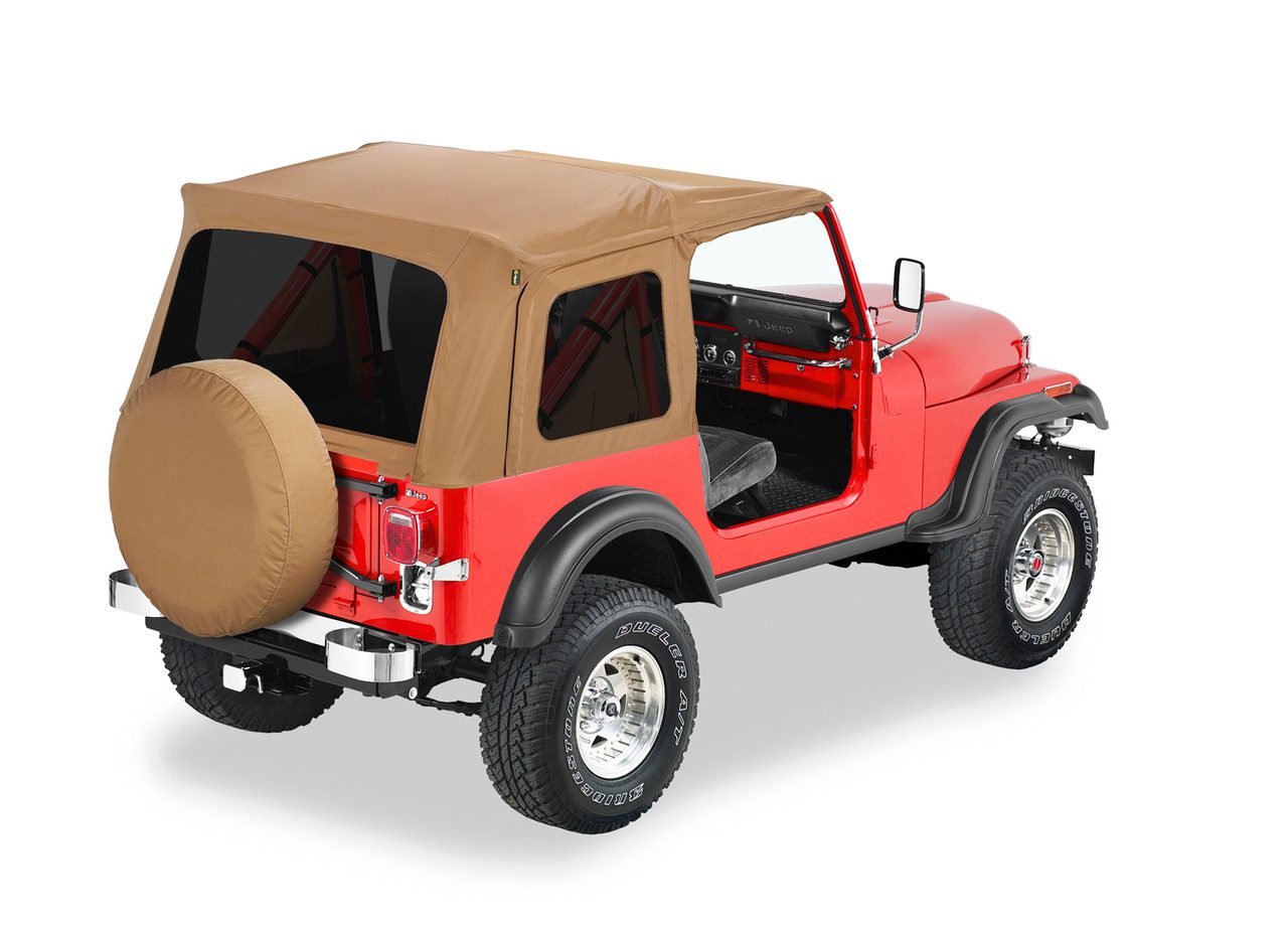 Supertop® Classic Squareback Soft Top Jeep 1976-1986 CJ7; 1987-1995 Wrangler  YJ - Bestop | Leading Supplier of Jeep Tops & Accessories
